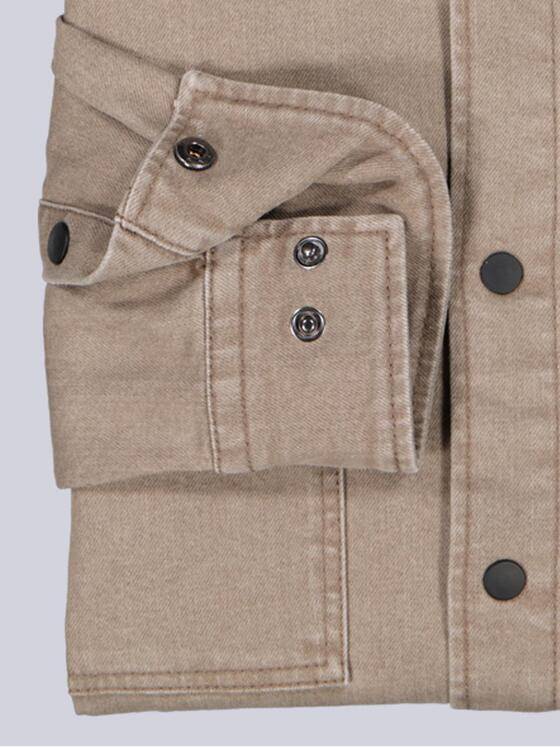 emilio adani Herren Overshirt uni Beige 39203