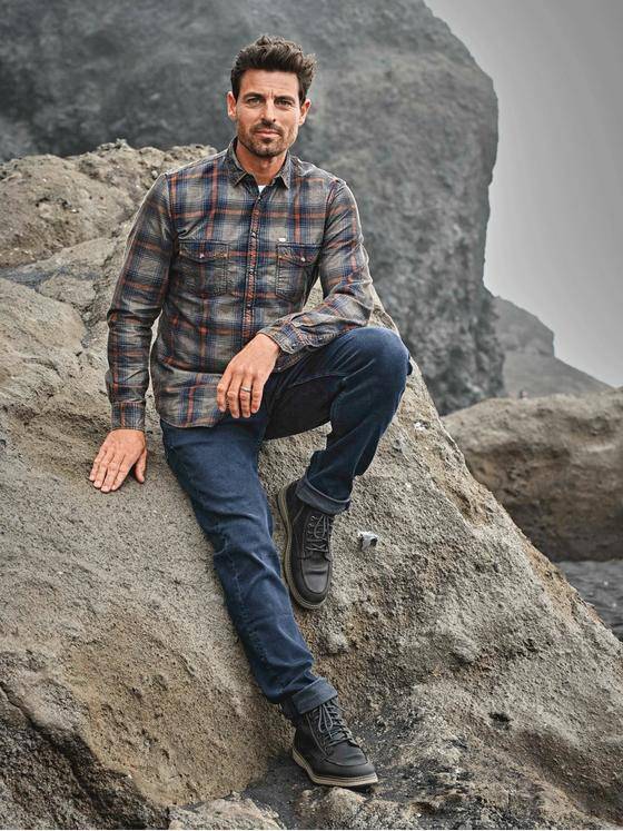 engbers Herren Langarm-Hemd kariert Braun 35658