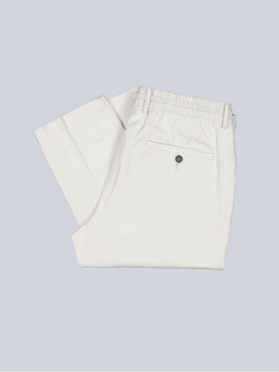 emilio adani Herren Chino mit Tunnelzug Weiß 34617