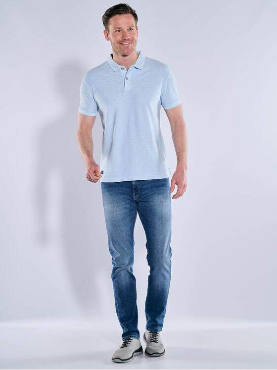 engbers Herren Polo-Shirt meliert Hellblau 38917