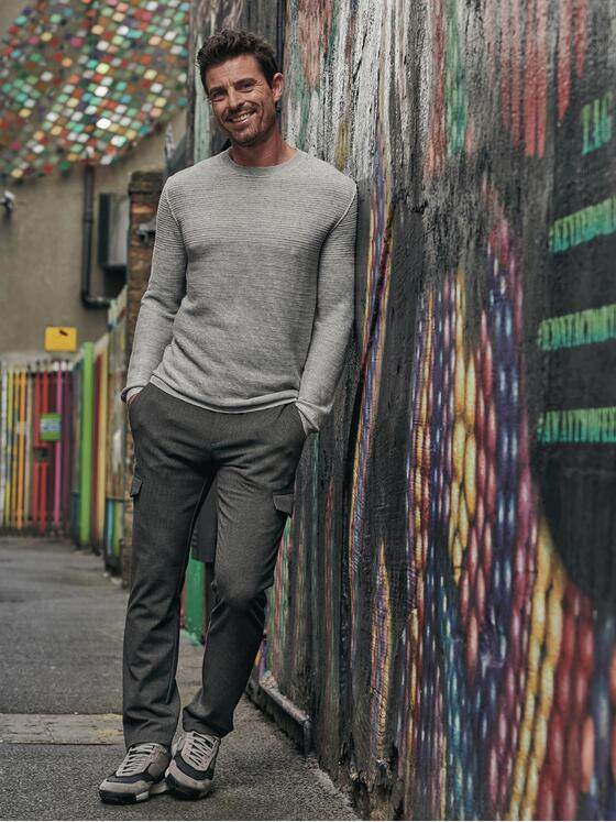 engbers Herren Pullover meliert Silbergrau 33454