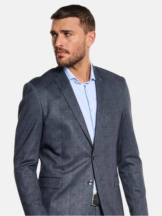 emilio adani Herren Anzugsakko Super-Flex Blau 32750