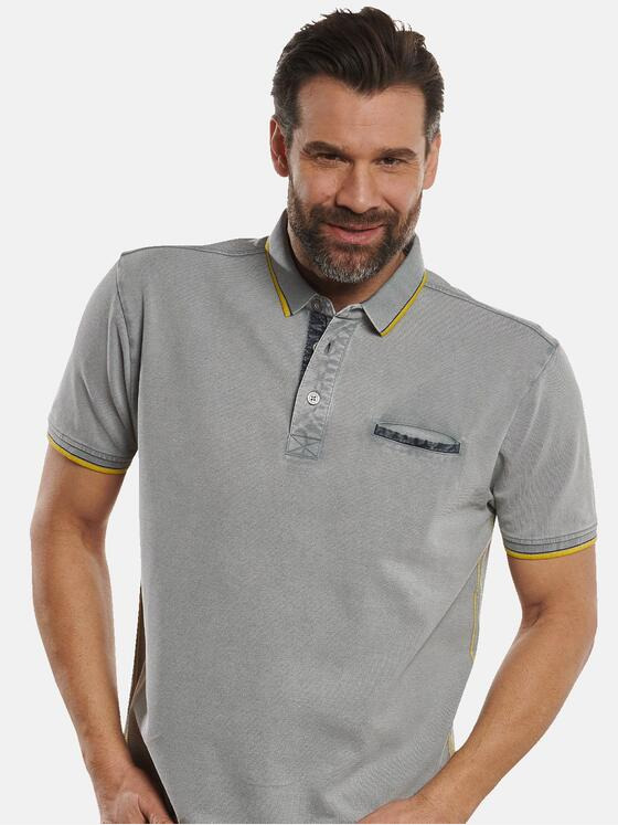 engbers Herren Poloshirt mit Neondetails Silbergrau 32797
