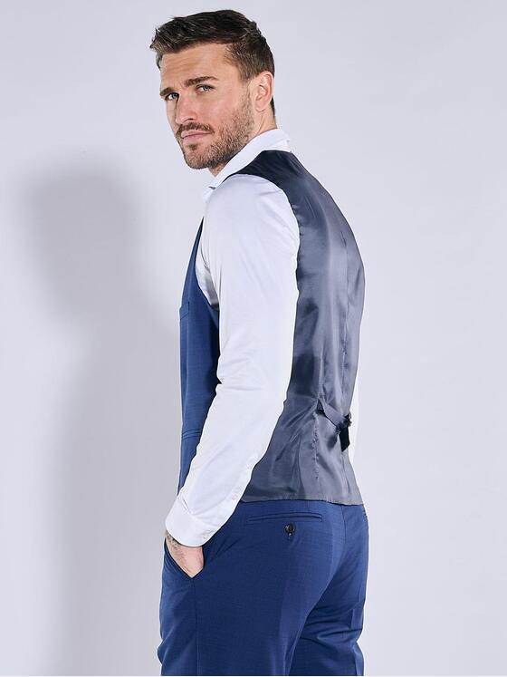 emilio adani Herren Sakko-Weste slim fit Blau 38706