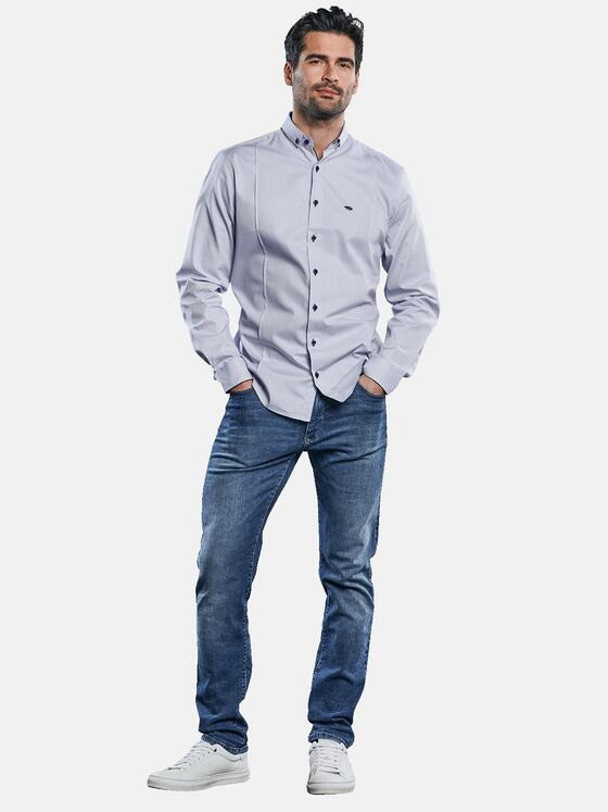 engbers Herren Hemd mit edlen Teilungsnähten Hellgrau 30938