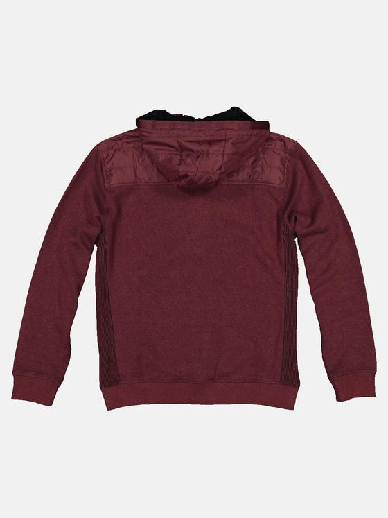 engbers Herren Sweatjacke mit Kapuze Dunkelrot 32301