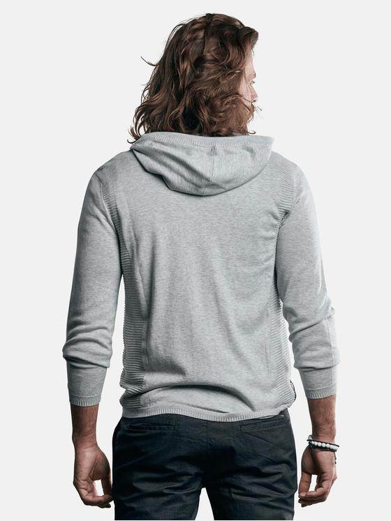 emilio adani Herren Sportiver Hoodie Hellgrau 29241