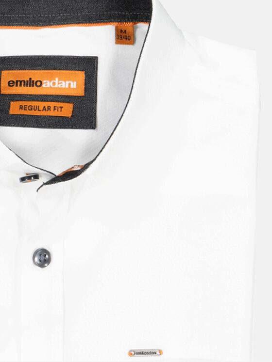 emilio adani Herren Kurzarm-Hemd regular Weiß 36857