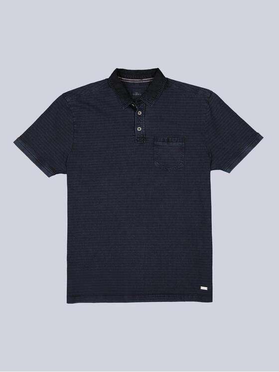 engbers Herren Polo-Shirt gestreift Saphirblau 38969