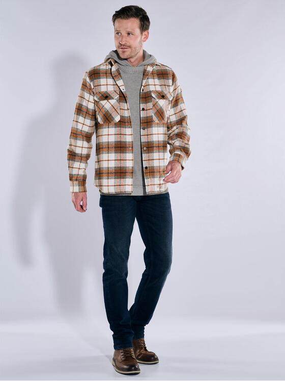 engbers Herren Overshirt kariert Orange 37879