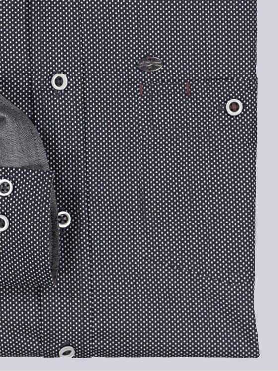 engbers Herren Langarm-Hemd gemustert Blau 36164