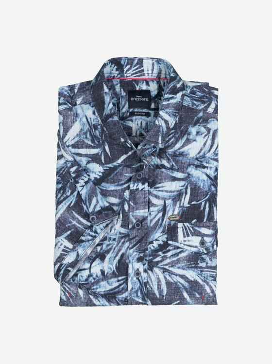 engbers Herren Kurzarm-Hemd slim fit Brilliantblau 37156