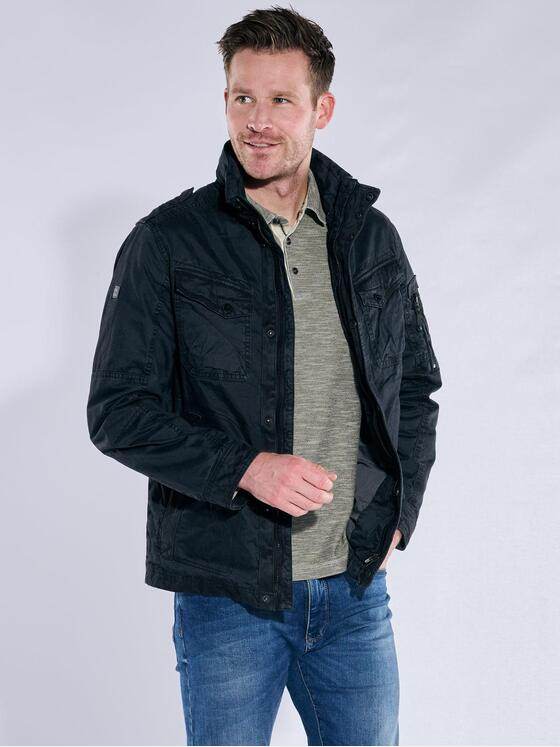engbers Herren Baumwoll-Jacke regular Saphirblau 38240