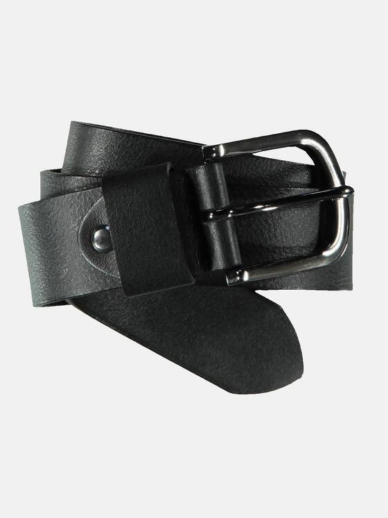 emilio adani Herren Ledergürtel Basic Schwarz 36351