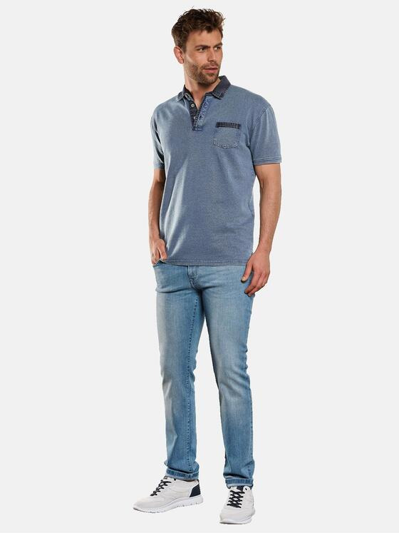 engbers Herren Polo-Shirt strukturiert Saphirblau 33143