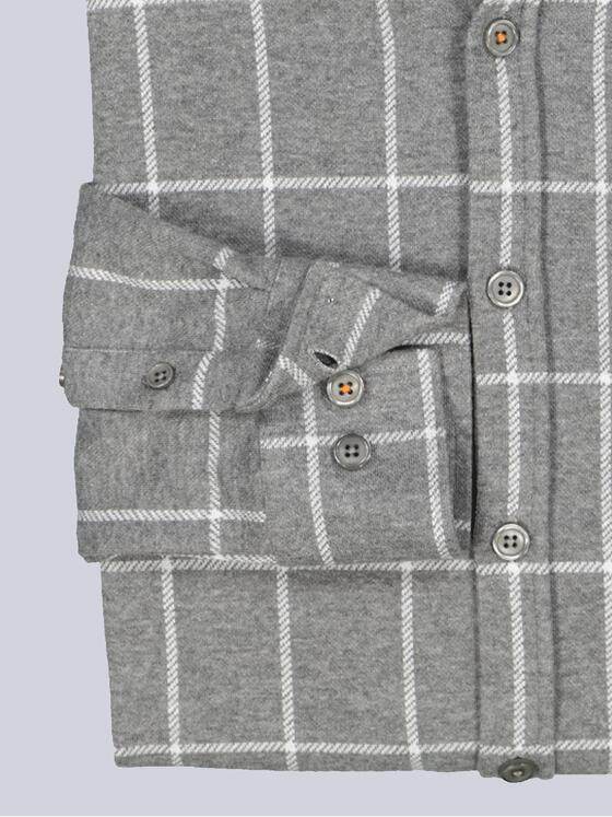 emilio adani Herren Langarm-Hemd slim fit Grau 35775