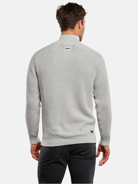 engbers Herren Pullover mit Troyerkragen Grau 33816