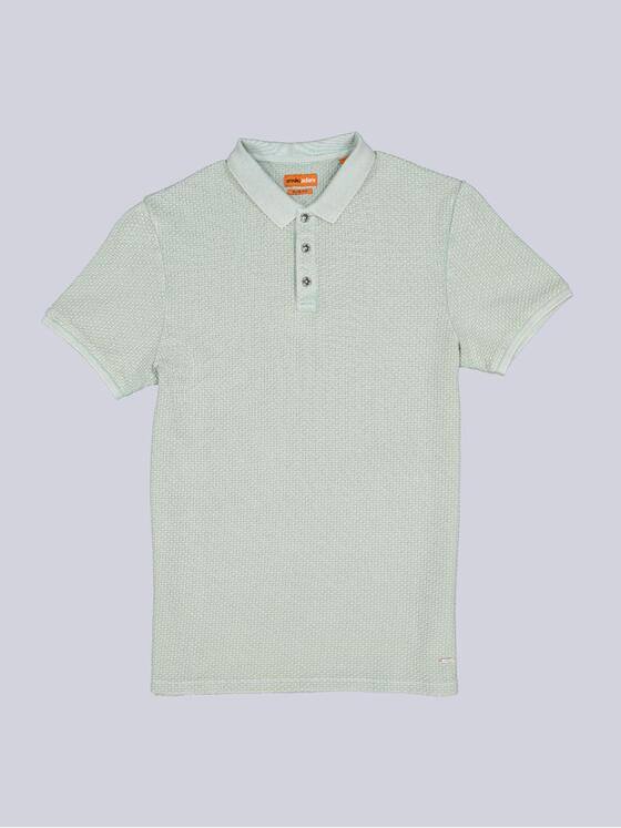 emilio adani Herren Poloshirt mit strukturierter Warenoberfläche Hellgruen 40125