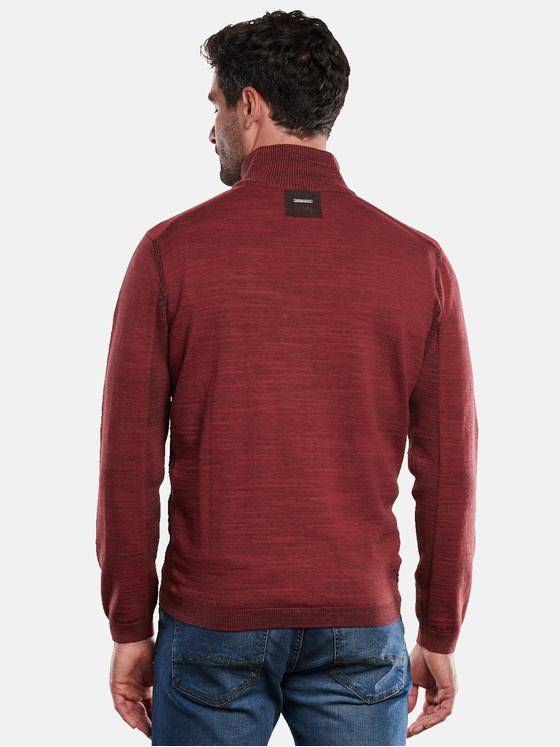 engbers Herren Pullover mit Stehkragen Rot 32035