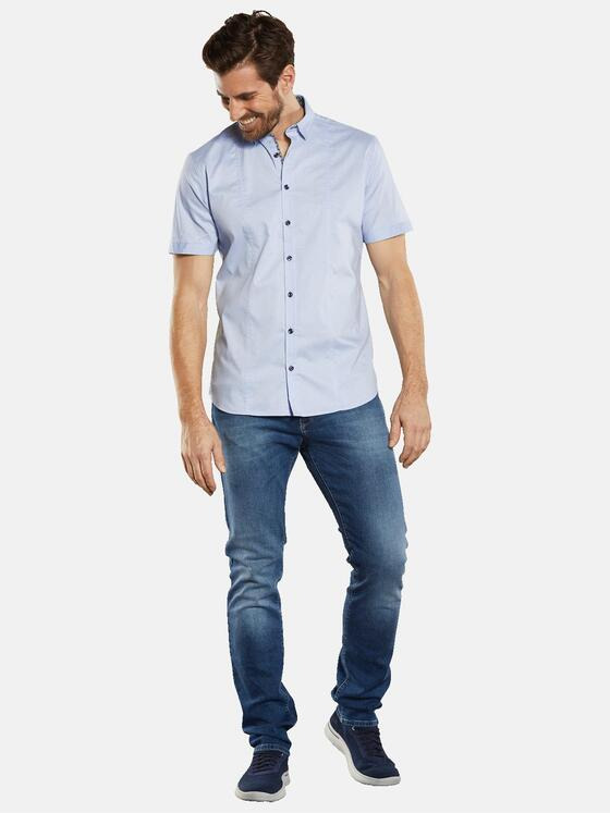 engbers Herren Kurzarm-Hemd "My Favorite" Blau 34371