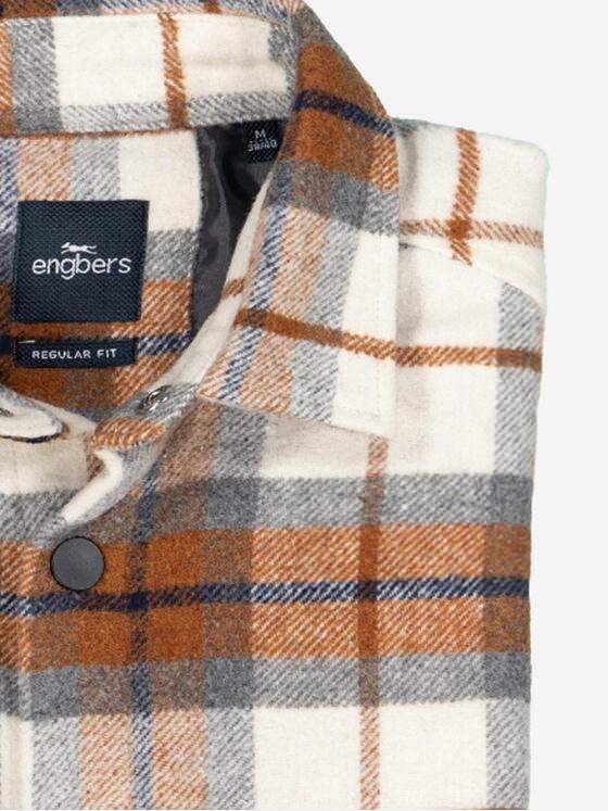 engbers Herren Overshirt kariert Orange 37879