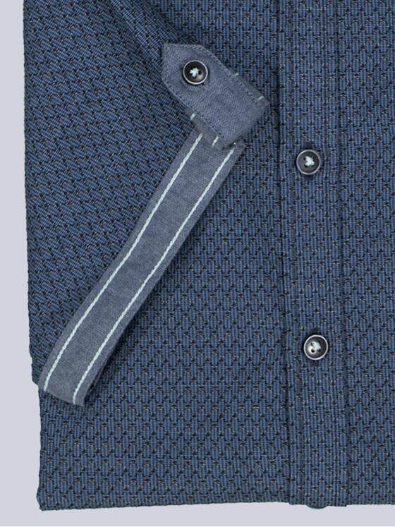 engbers Herren Kurzarm-Hemd strukturiert Brilliantblau 38576