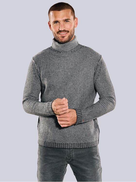 emilio adani Herren Pullover mit Rollkragen Schwarz 35733