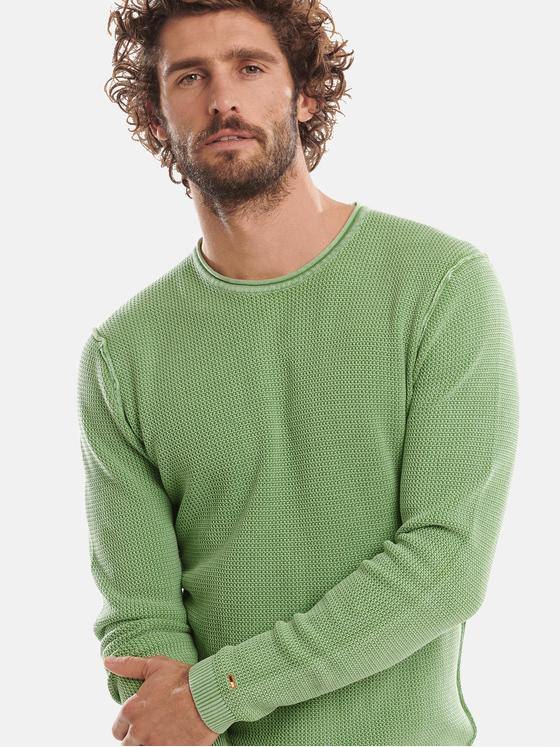 emilio adani Herren Rundhals Pullover Grün 30886
