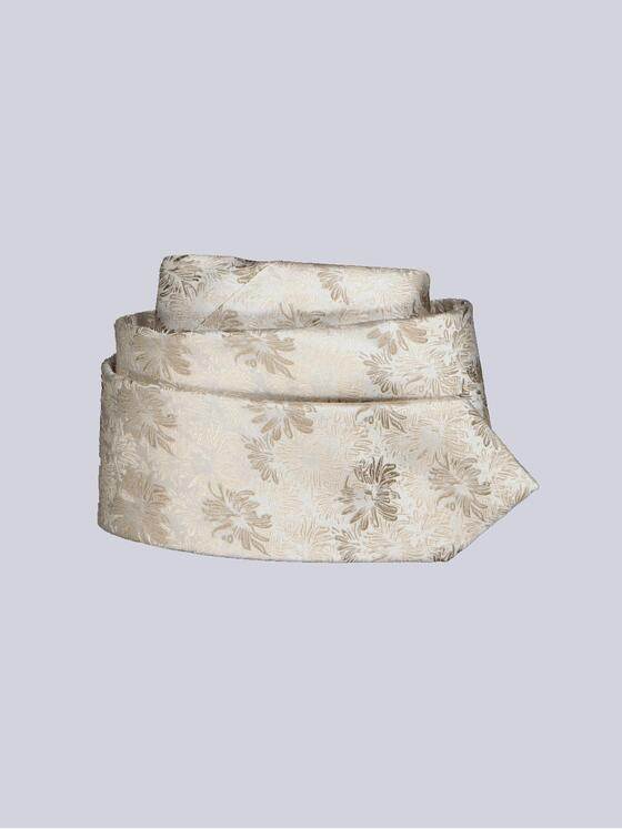 emilio adani Herren Krawatte gemustert Beige 36735