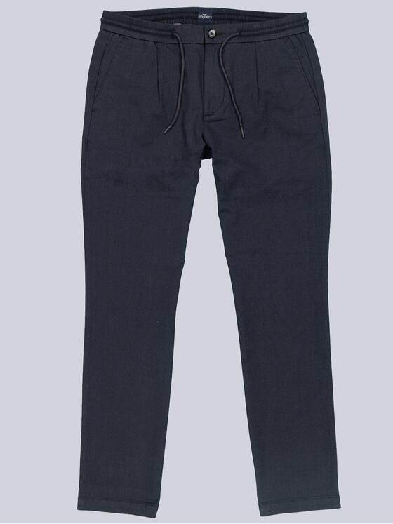 engbers Herren Chino mit Tunnelzug Anthrazit 39117