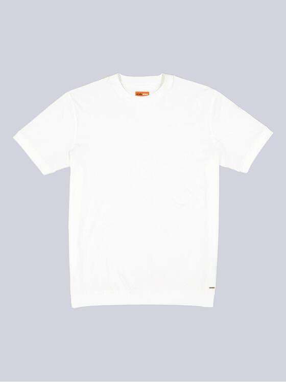 emilio adani Herren Rundhals T-Shirt Weiß 39311