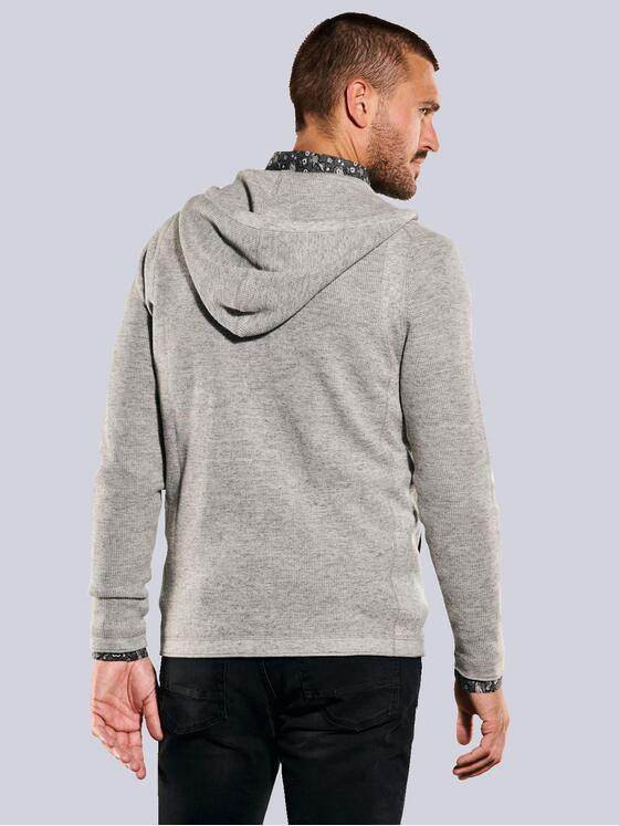 emilio adani Herren Strickjacke mit Kapuze Weiß 35594
