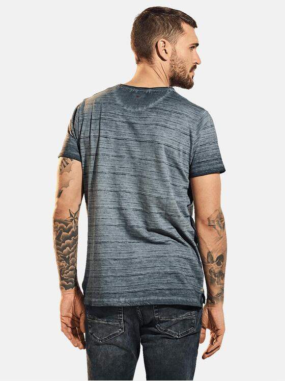 emilio adani Herren T-Shirt Rundhals strukturiert Blau 31523
