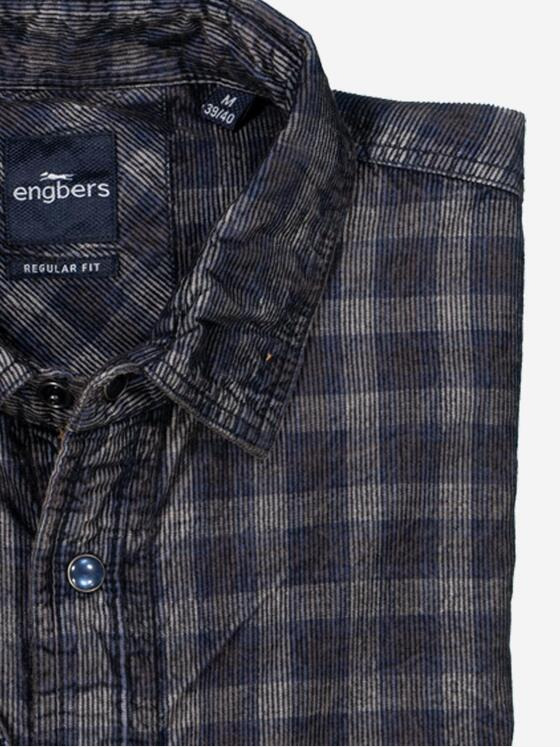 engbers Herren Langarm-Hemd kariert Blau 37243