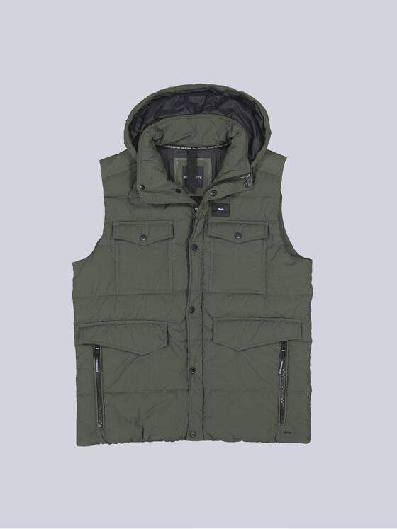 engbers Herren Weste mit abnehmbarer Kapuze Dunkelgruen 39104