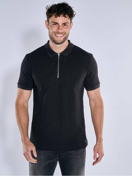 emilio adani Herren Polo-Shirt uni Schwarz 39214