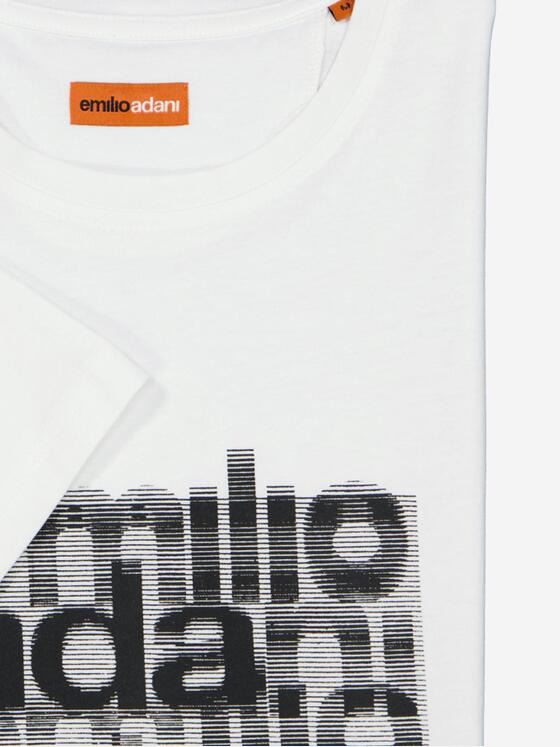 emilio adani Herren T-Shirt regular Weiß 37113