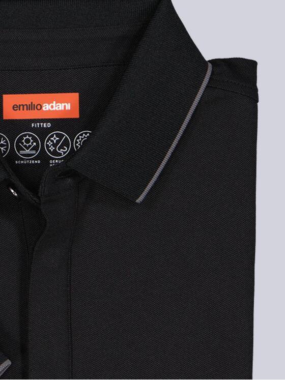 emilio adani Herren Polo-Shirt atmungsaktiv Schwarz 38432
