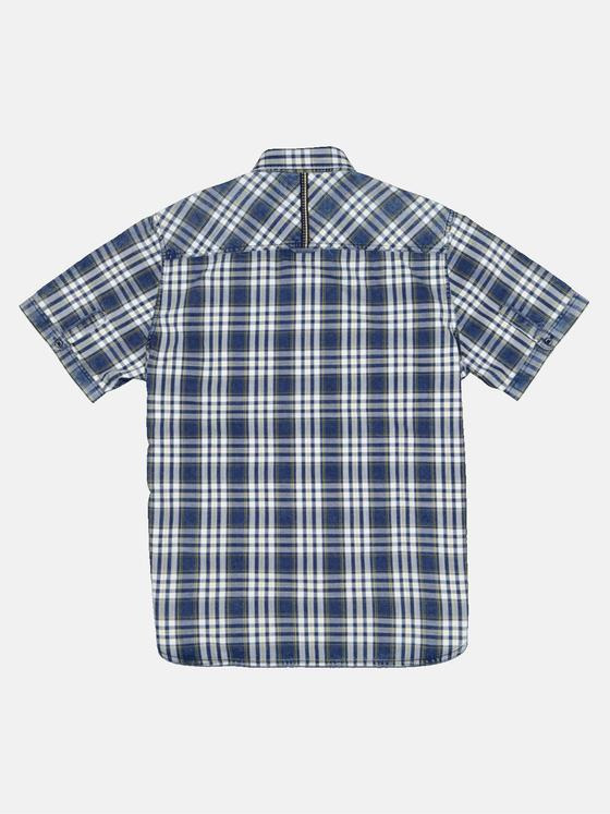 engbers Herren Kurzarm-Hemd kariert Indigoblau 33440