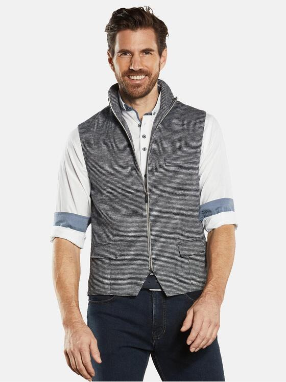 engbers Herren Sakko-Weste mit Zipper Blau 34303
