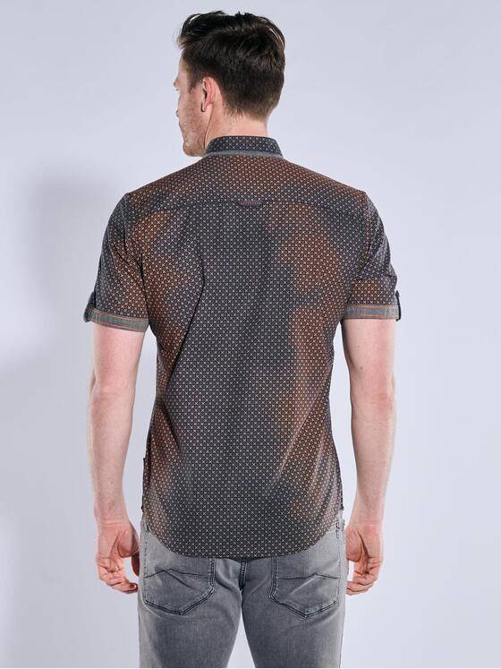 engbers Herren Kurzarm-Hemd gemustert Orange 38947