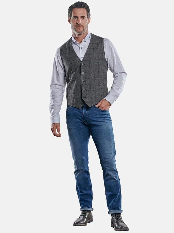 engbers Herren Karierte Sakkoweste Anthrazit 30220