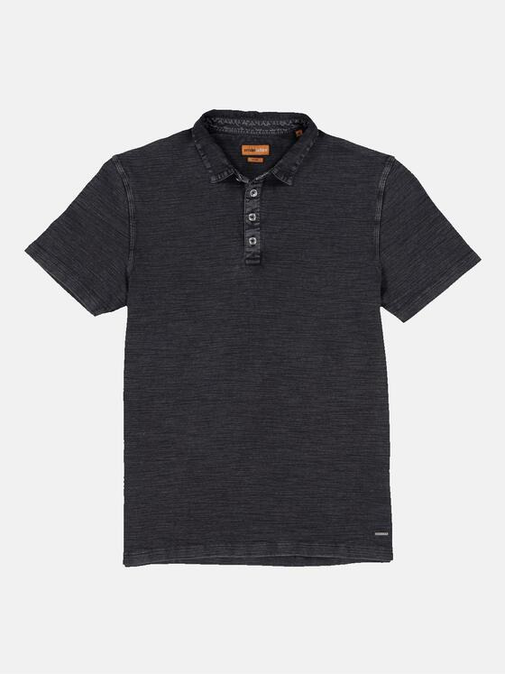 emilio adani Herren Polo-Shirt strukturiert Schwarz 36196