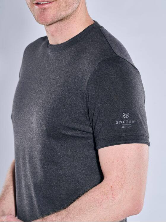 ENGBERS GERMANY Herren T-Shirt softem Waren-Hightechmaterial Anthrazit 38926