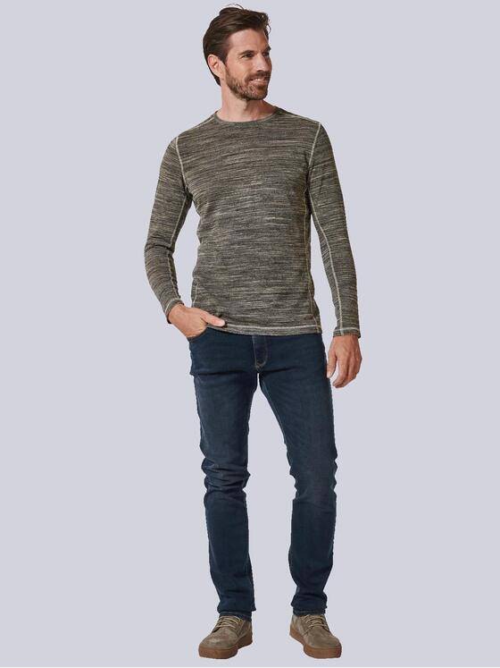 engbers Herren Langarm-Shirt gestreift Grau 35234