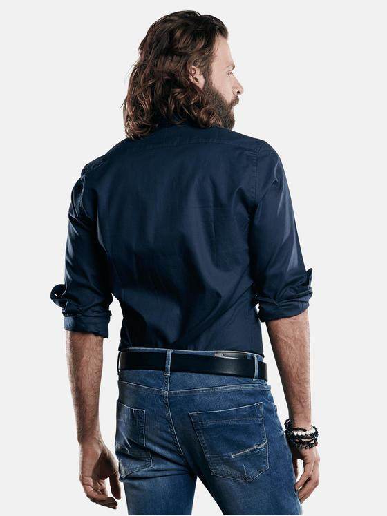emilio adani Herren Basic Hemd Blau 29521