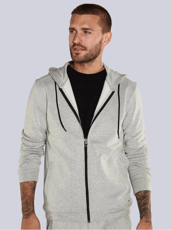emilio adani Herren Sweatjacke mit Kapuze Grau 36110
