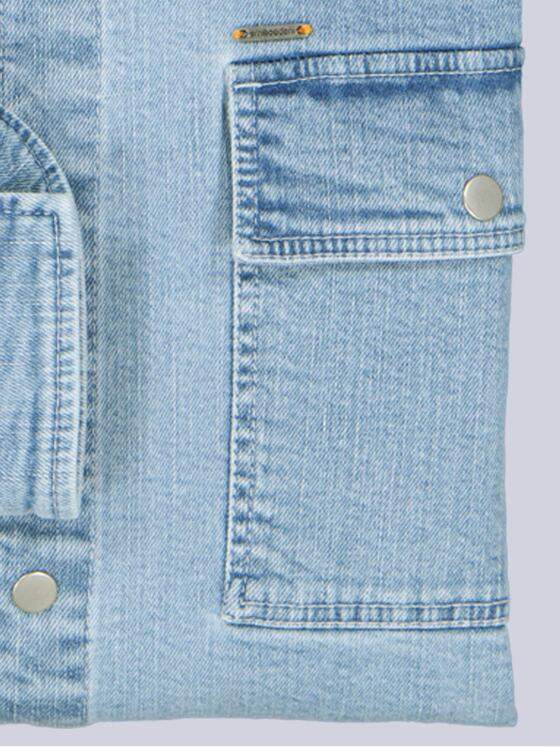 emilio adani Herren Overshirt im Jeans-Look Hellblau 40045