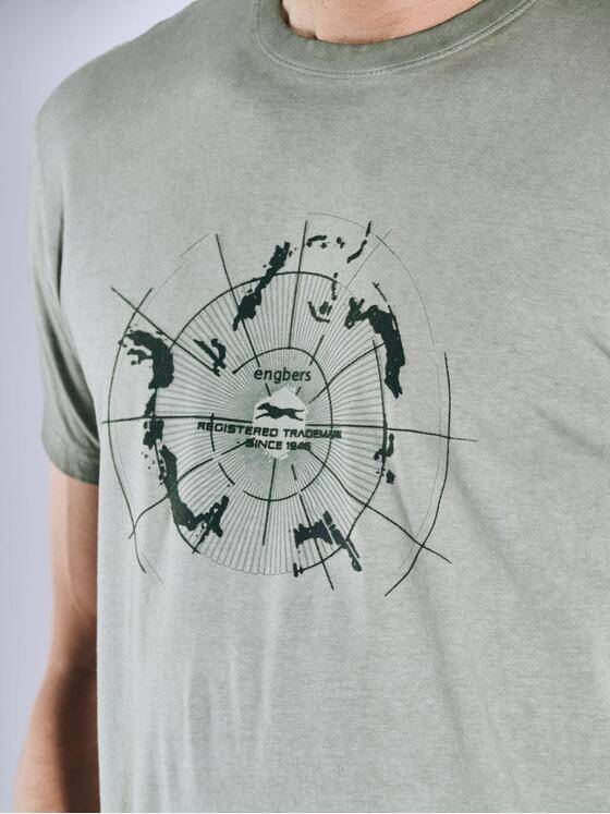 engbers Herren T-Shirt mit Print Gruen 38466