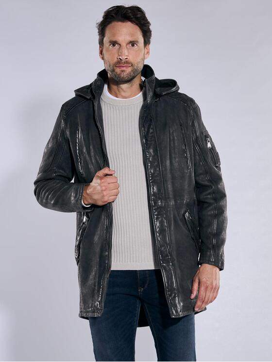 engbers Herren Lederjacke regular Schwarz 37418
